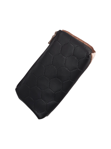 Kosmetyczka patchwork S ekoskóra różowa