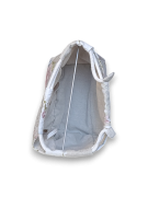 Sakiewka dziewiarska M kwiaty beż
